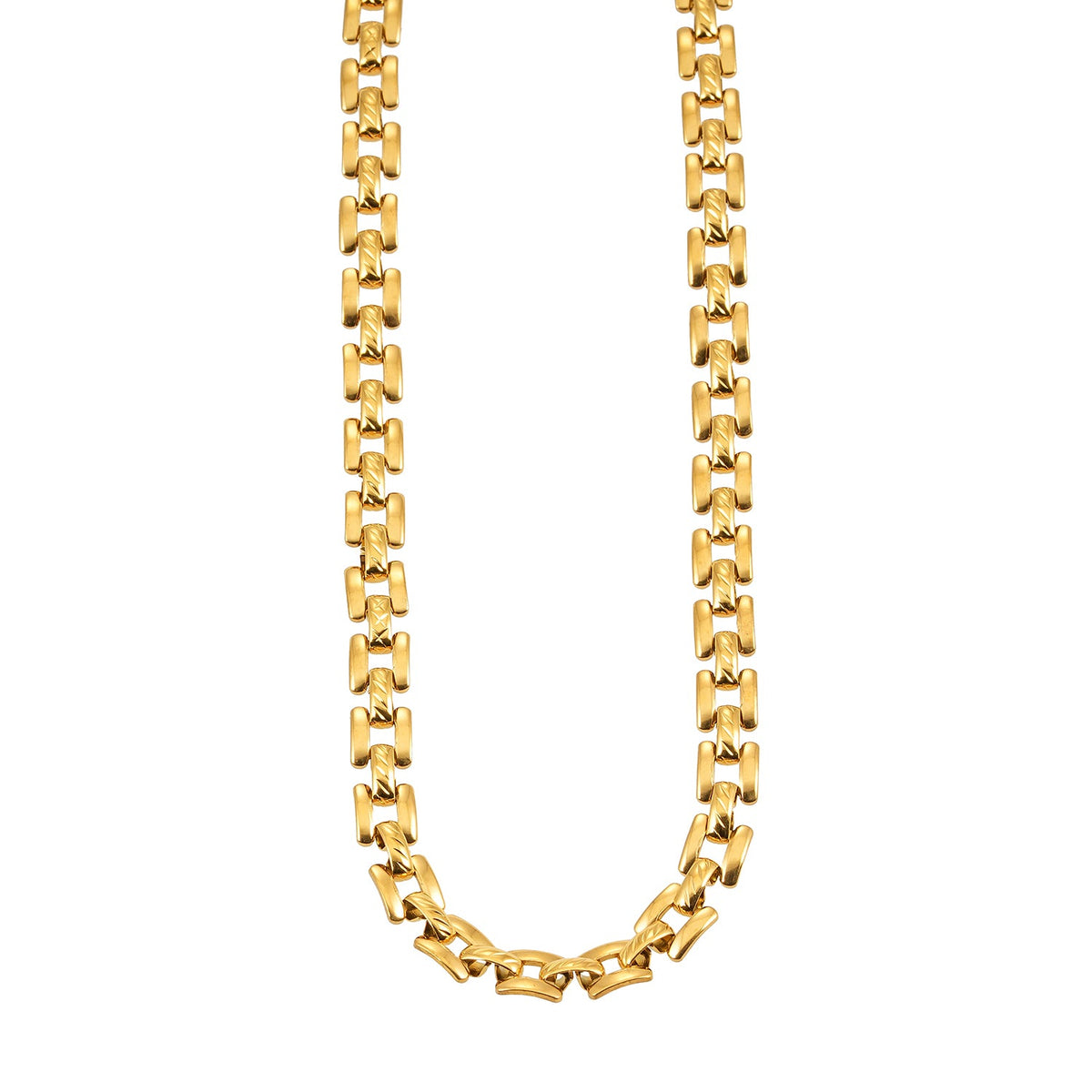 Style KOVVUR : Collier double chaîne rétro en or