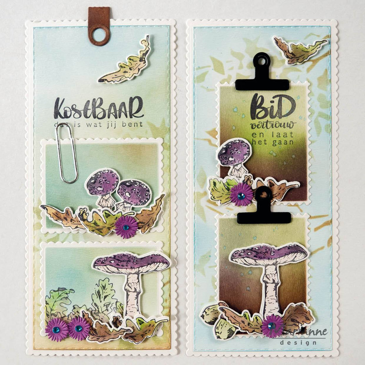 Marianne Design Tampon et Pochoir - Feuilles d'automne de Tiny