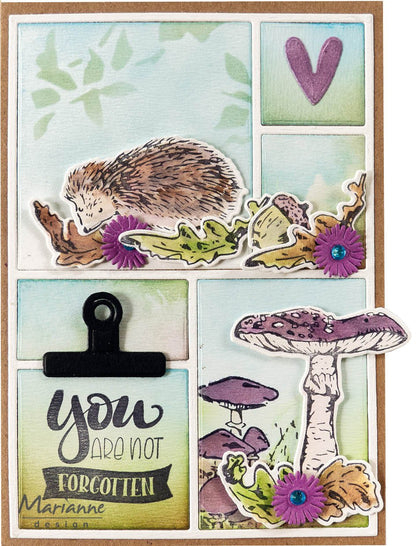 Marianne Design Tampon et Pochoir - Feuilles d'automne de Tiny