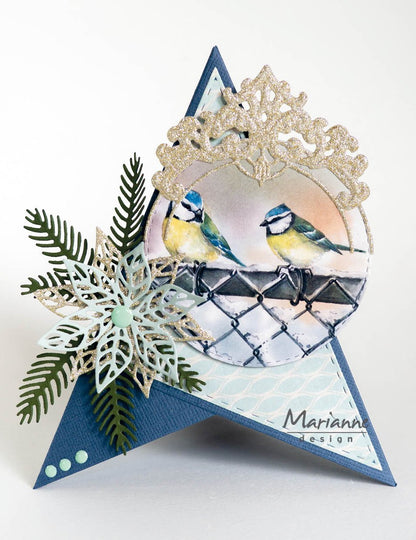 Marianne Design Feuille à découper A4 - Mattie's Mooiste Oiseaux en hiver