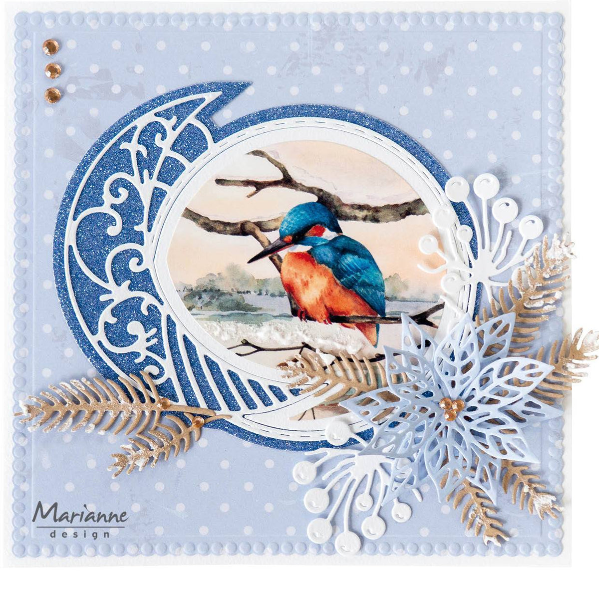Marianne Design Feuille à découper A4 - Mattie's Mooiste Oiseaux en hiver