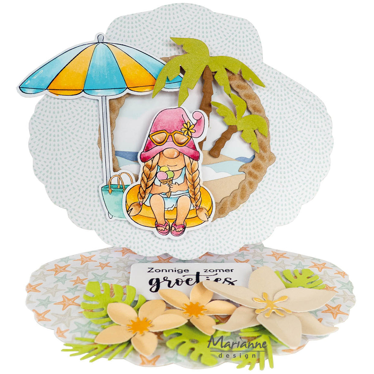 Marianne Design Tampon et Pochoir - Gnomes Plage Fille
