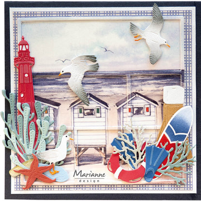 Marianne Design XL Feuille de découpe - Mattie's Mooiste - Plage