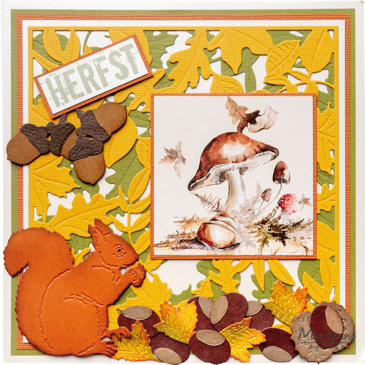 Matrice de découpe Marianne Design Craftables - Fond Feuilles d'automne