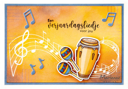 Marianne Design Tampon transparent - Notes de musique