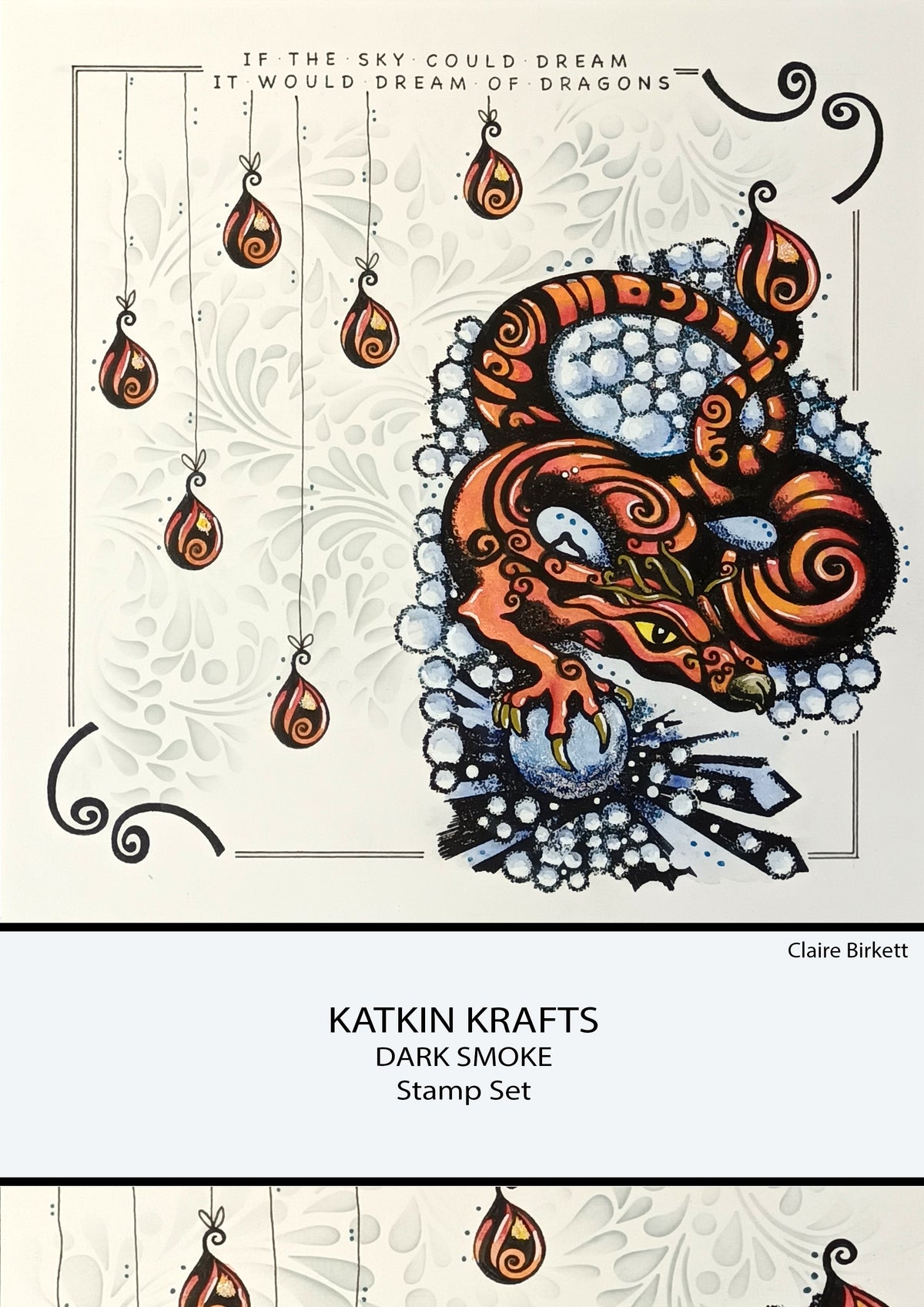 Tampons transparents Katkin Krafts Dark Smoke 6 x 8 po