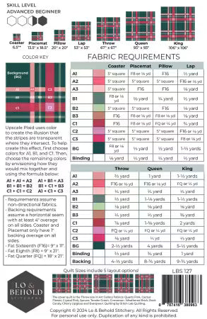 Lo & Behold Stitchery - Upscale Plaid - Quilt Pattern