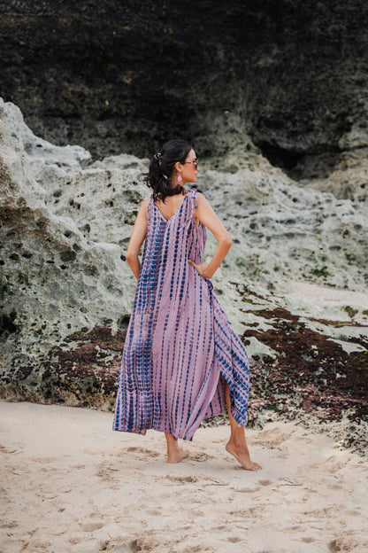 Robe Tie-Dye Simple Os - Rose