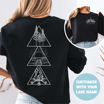 Lake Triangle Personalized Sweatshirt | Summer Apparel | Custom Apparel