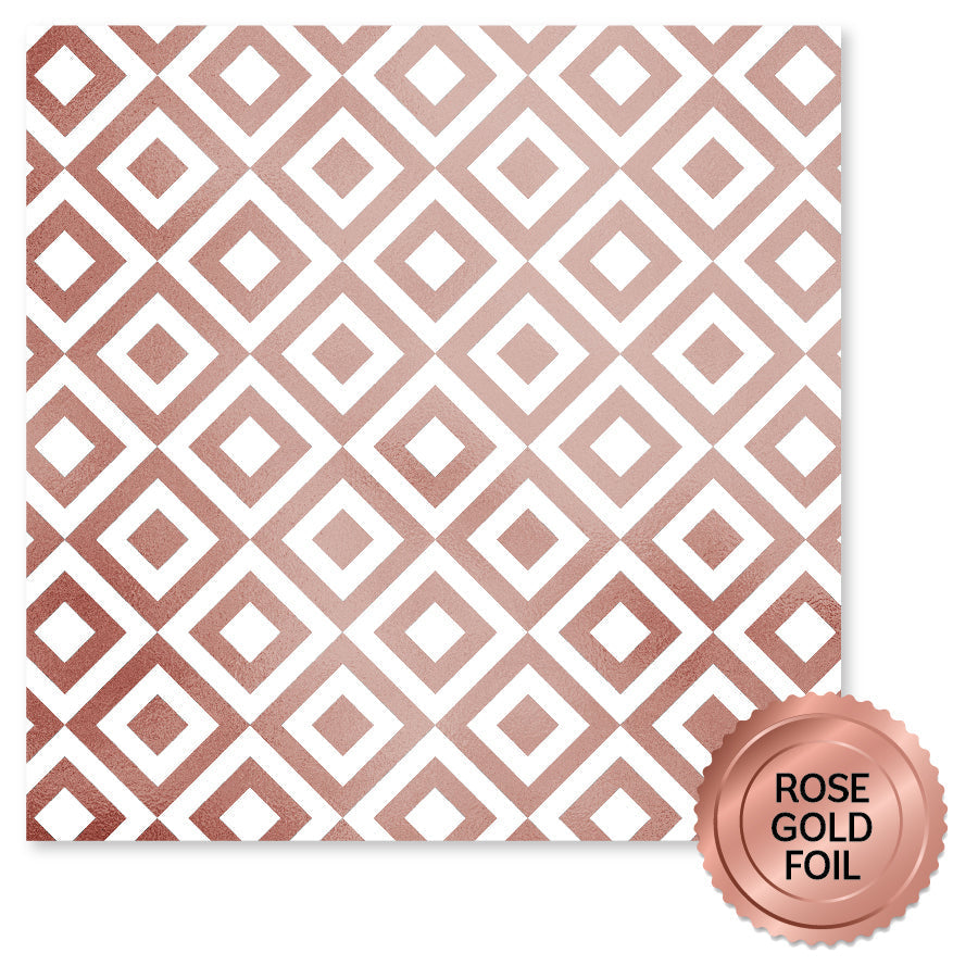 Lavender & Roses Rose Gold Foil C 12x12 Paper (6pc Bulk Pack) 32205