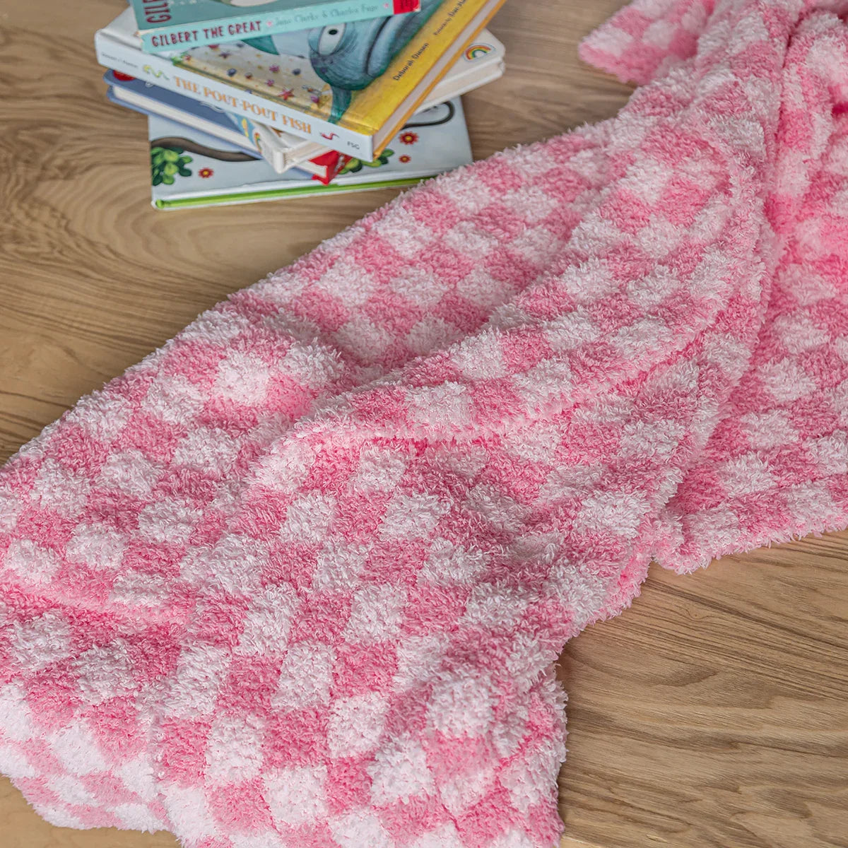 Couverture pour tout-petit à carreaux imprimés Cotton Candy