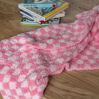 Couverture pour tout-petit à carreaux imprimés Cotton Candy