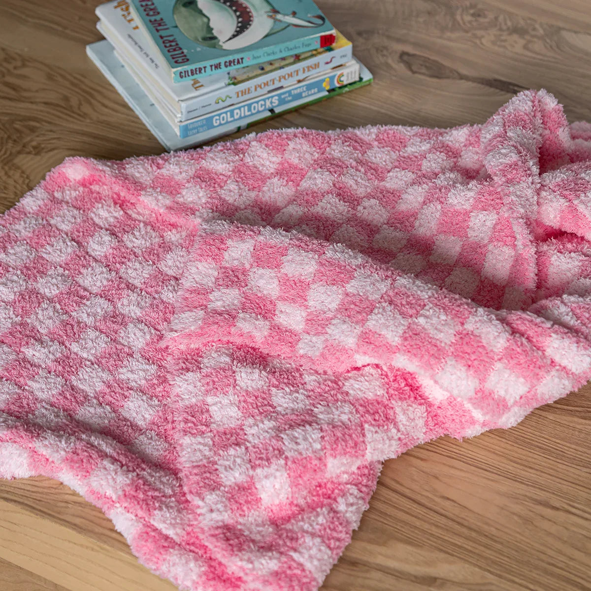 Couverture pour tout-petit à carreaux imprimés Cotton Candy