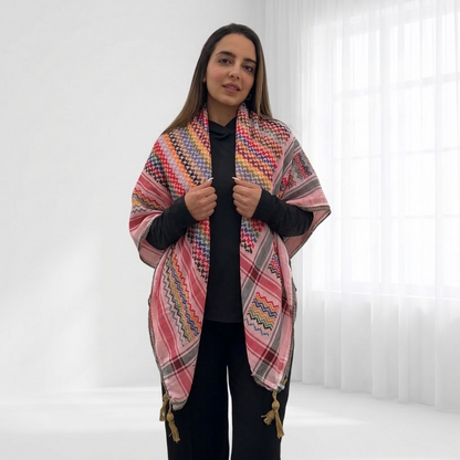 Mawasem Kufiya (Keffiyeh) | Light Pink