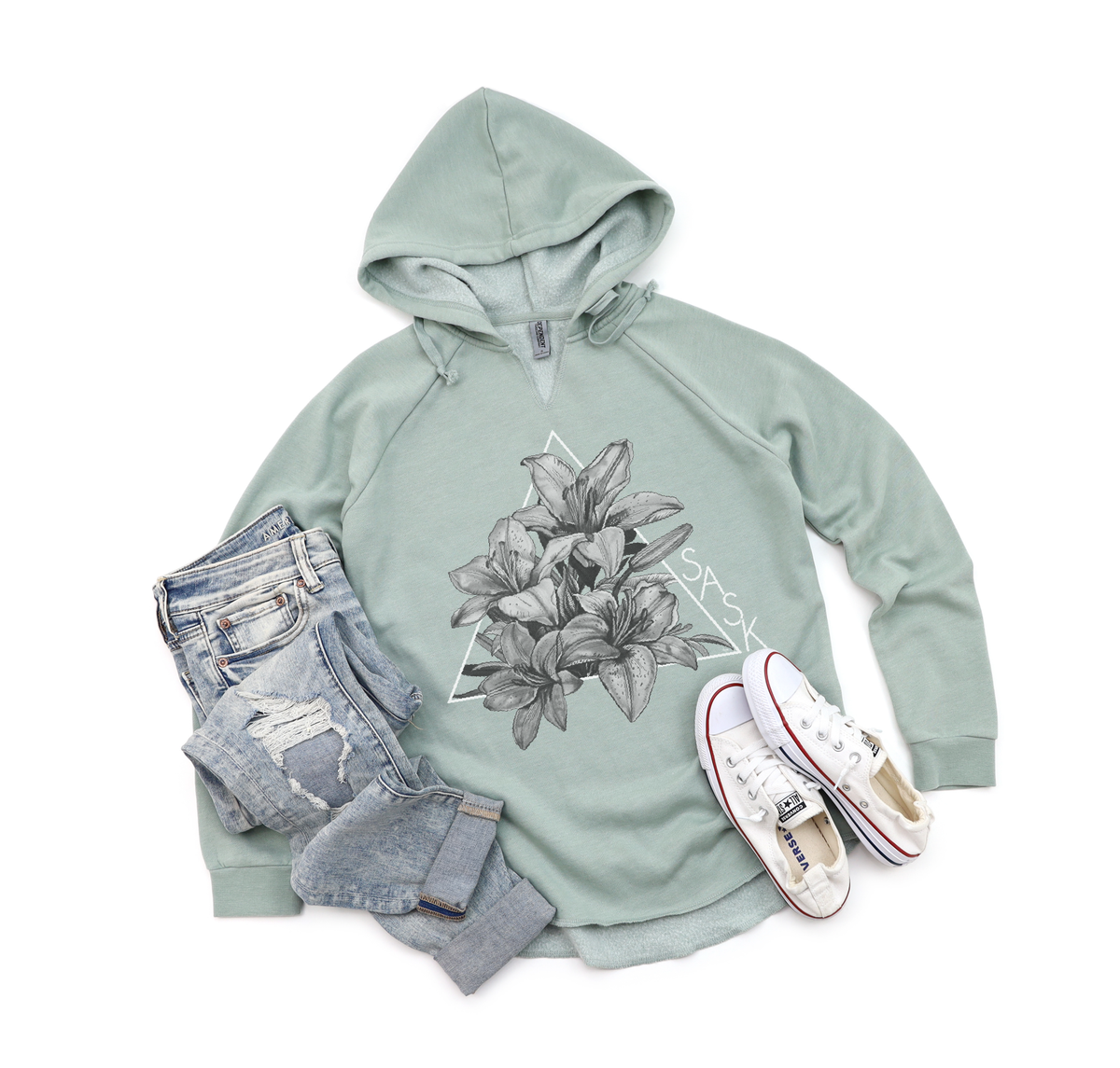 Kangourou de qualité supérieure noir et blanc Lily Triangle pour femmes | Vêtements Saskatchewan