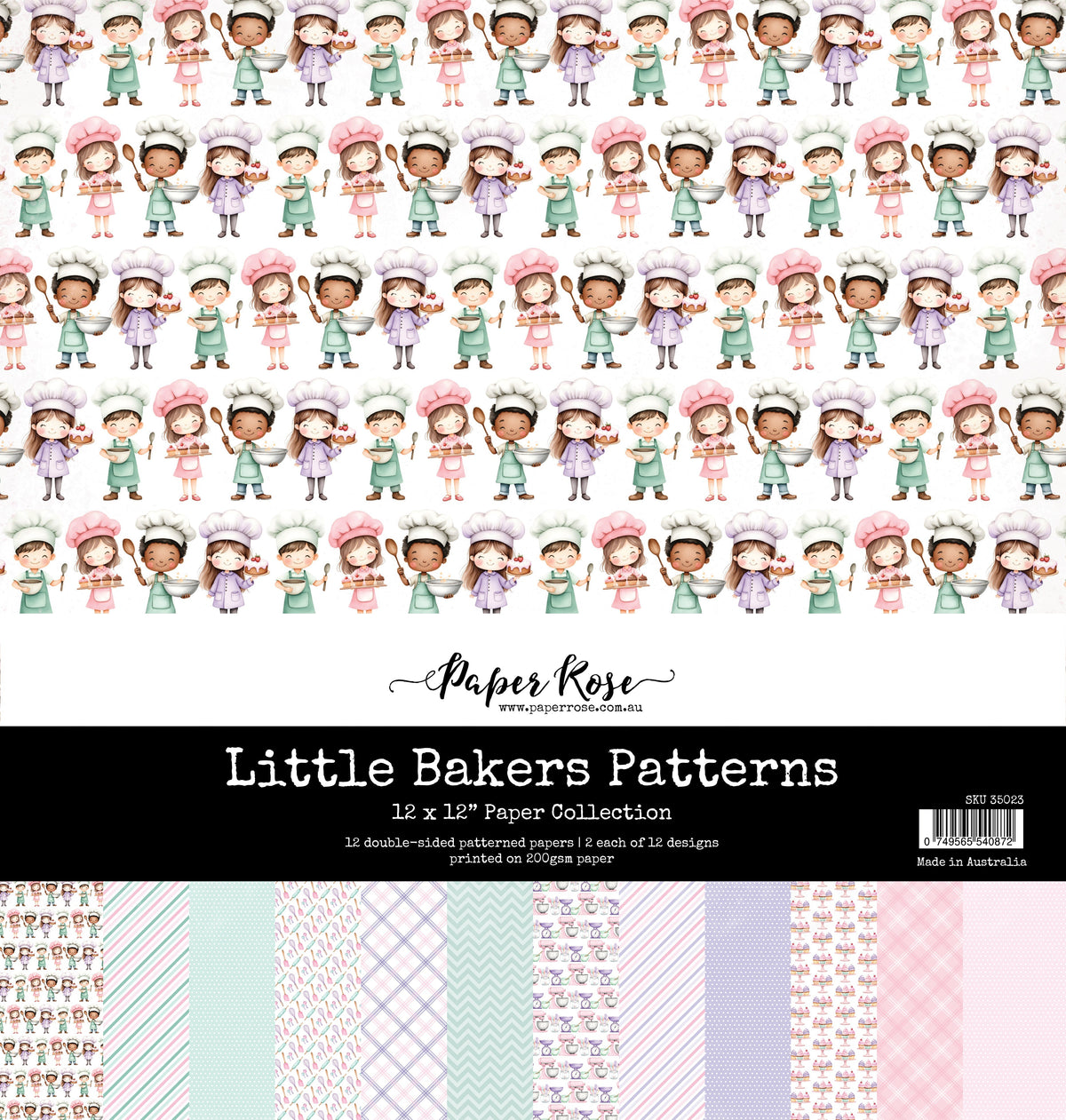 Collection de papiers Little Bakers Patterns 12x12 35023