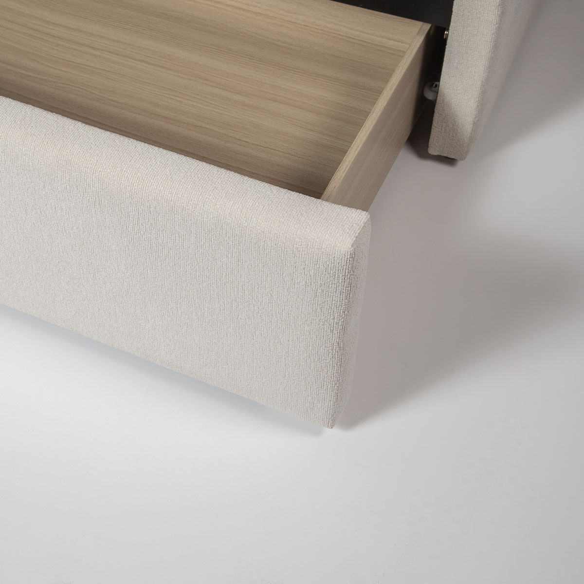 Lit Angie tiroir de rangement moderne – Crème