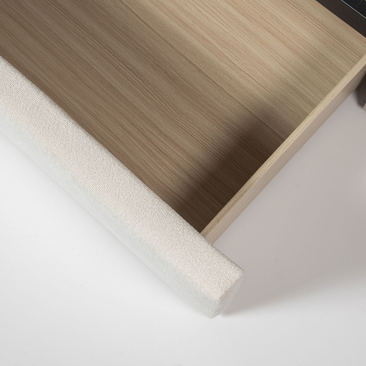 Lit Angie tiroir de rangement moderne – Crème