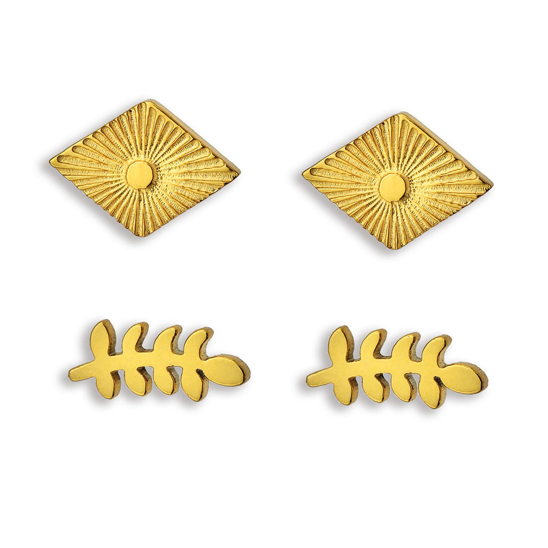 MATILDA Lot de 2 paires de boucles d'oreilles clous