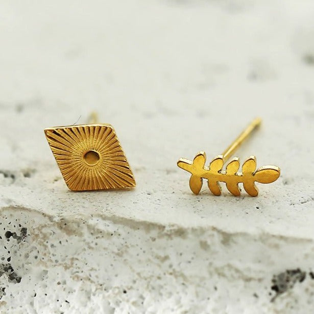 MATILDA Lot de 2 paires de boucles d'oreilles clous