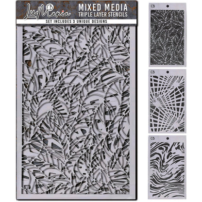 Set#002 Stencil Mix – Triple Layer Set (3 Unique Designs)