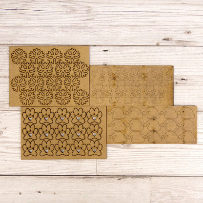 Formes de MDF - Pattes de Noël