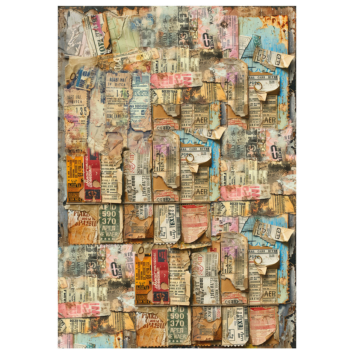Papier de riz technique mixte A4, paquet de 4, collection Journey Ahead