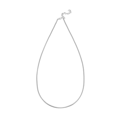 MOSI 24": Interlock Link Silver Chain Necklace for Women or Men