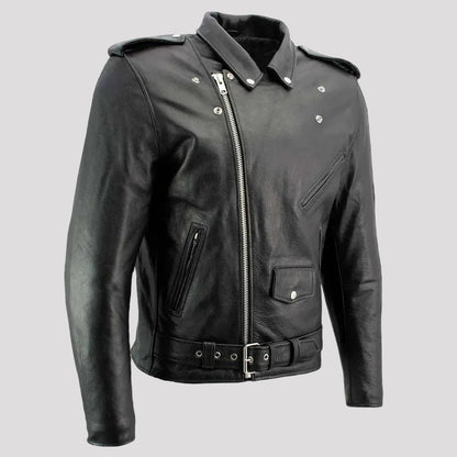 Blouson de moto en cuir X Element pour homme