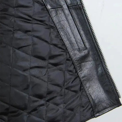 Blouson de moto en cuir X Element pour homme