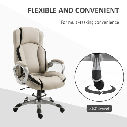 Fauteuil de bureau de direction ergonomique Fisher - Beige/Noir