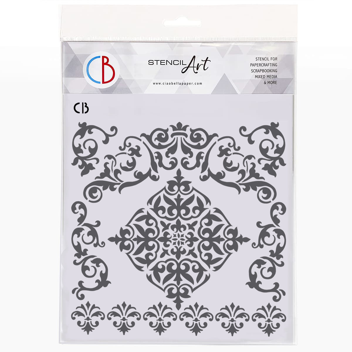 Pochoir de Texture Ciao Bella 20,3x20,3 cm Arabesque