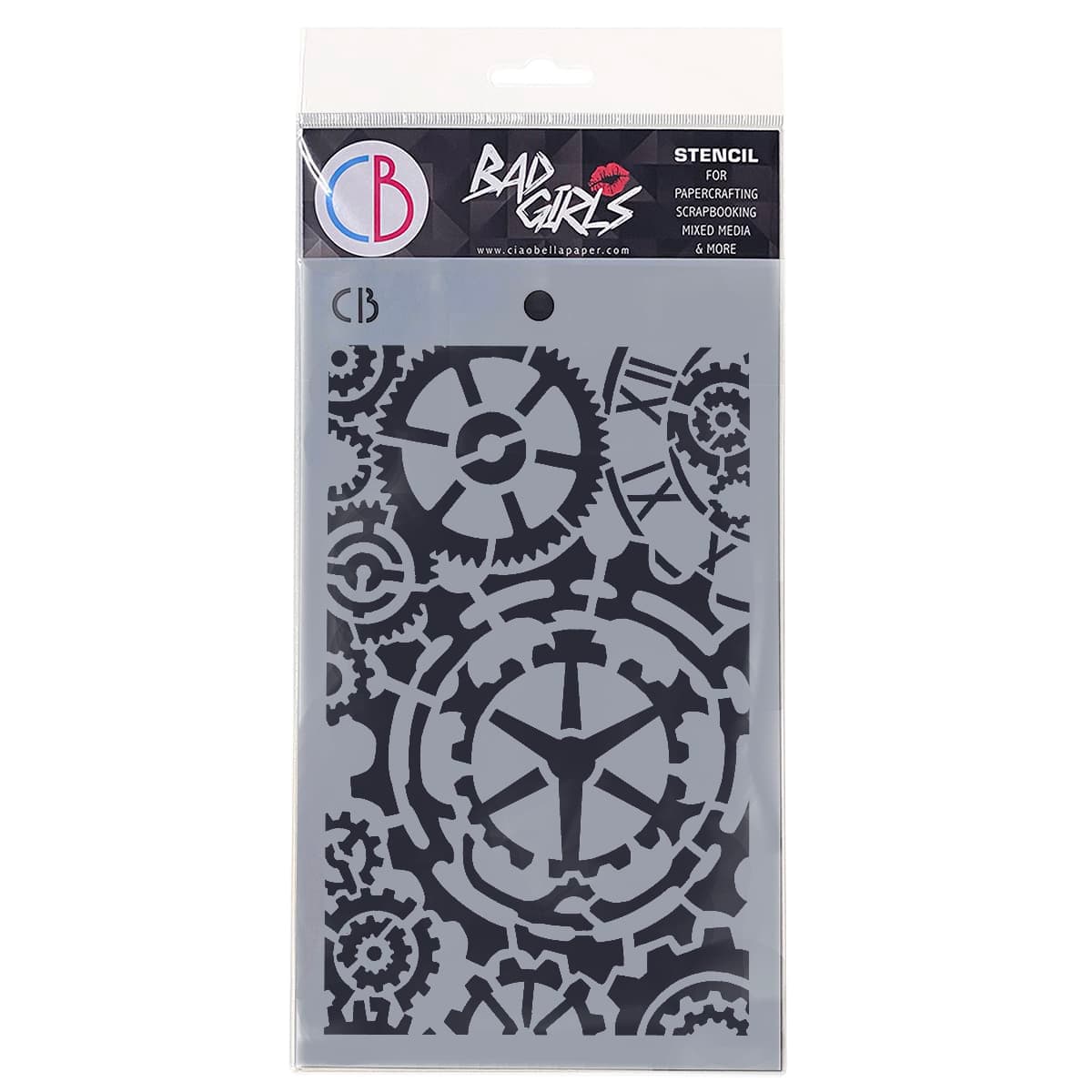 Pochoir de texture 12,7 x 20,3 cm Engrenages