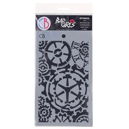 Pochoir de texture 12,7 x 20,3 cm Engrenages