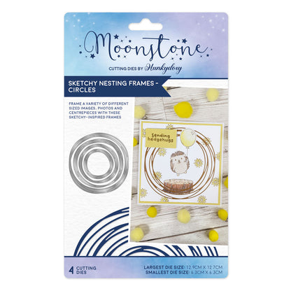 Moonstone Dies – Cadres d'imbrication esquissés – Cercles
