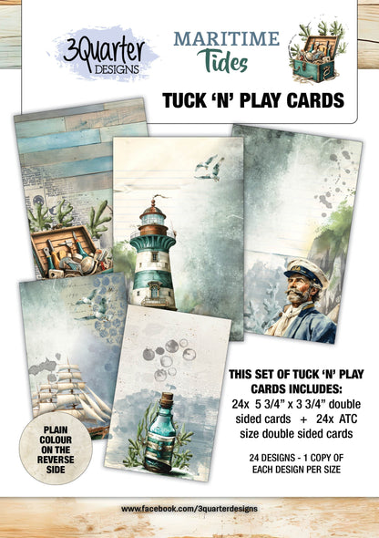 3Quarter Designs Maritime Tides - Cartes Tuck N Play