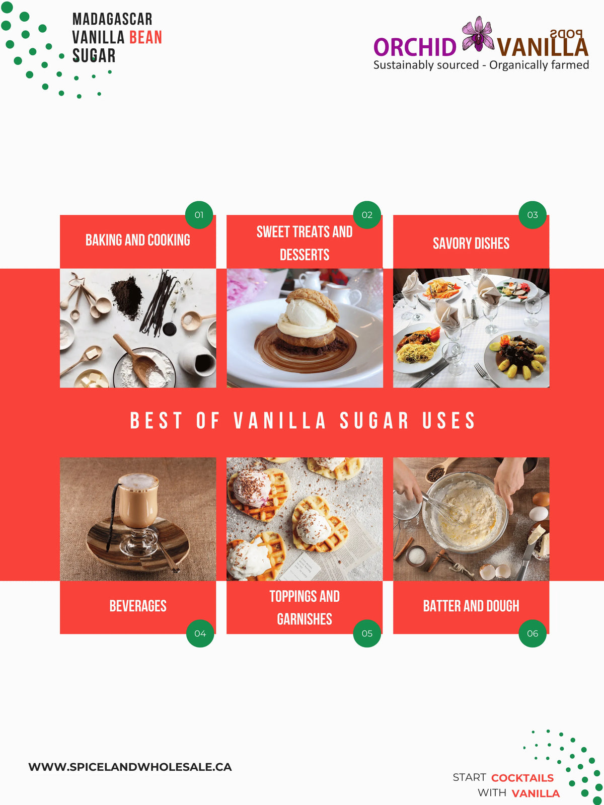 Sucre à la vanille de Madagascar <br> Élaboré avec de véritables gousses de vanille et du sucre de canne pur