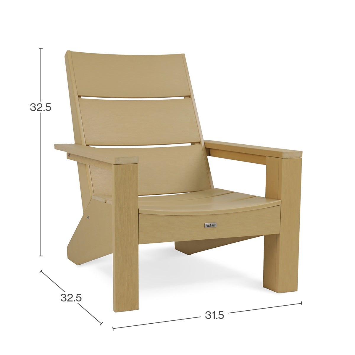 Chaise Muskoka moderne en polymère à 3 panneaux