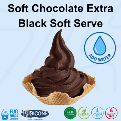 VeganBliss Chocolat (Noir Extra) - Mélange à Crème Glacée Molle Végétalien Premium - Caisse de 8 sacs de 1,9 KG - Rubicone Canada - Livraison gratuite au Canada pour les commandes de plus de 199 $ CA