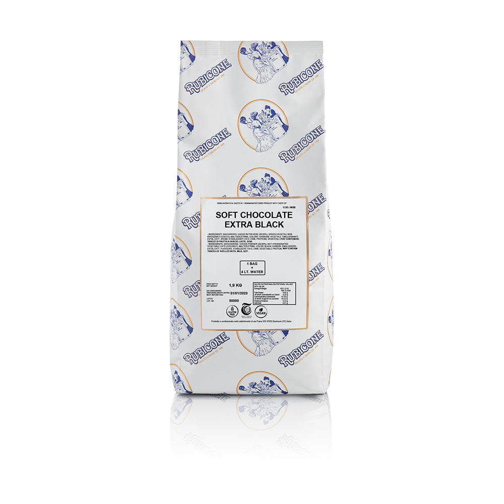 VeganBliss Chocolat (Noir Extra) - Mélange à Crème Glacée Molle Végétalien Premium - Caisse de 8 sacs de 1,9 KG - Rubicone Canada - Livraison gratuite au Canada pour les commandes de plus de 199 $ CA
