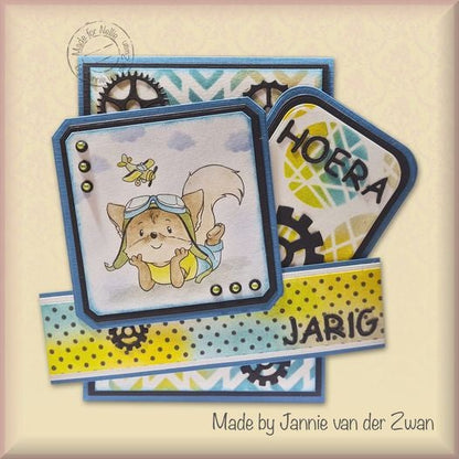 Nellie's Choice Tampon transparent Nellie's Cuties - Rêver de devenir pilote