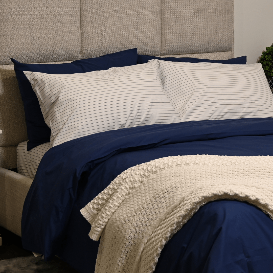 Housse de couette en percale de coton bio Essential