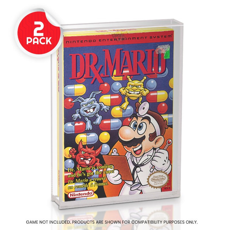 Acrylic Video Game Box Protector for Nintendo NES Game Box - Pack of 2