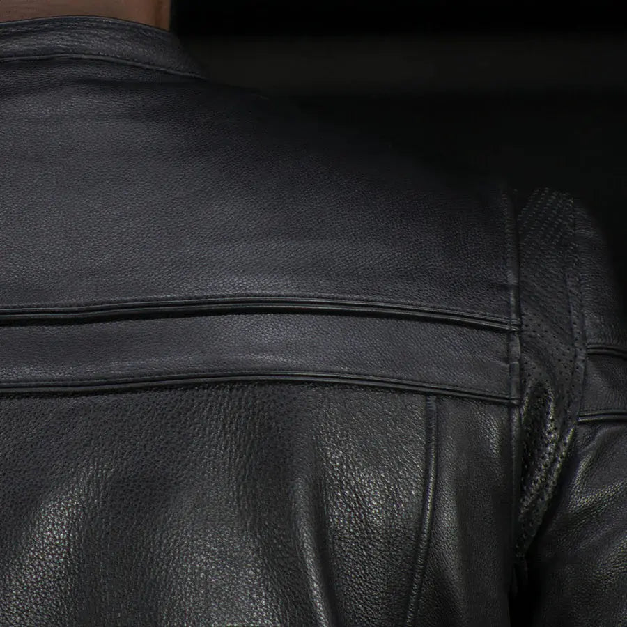 Open Road Men's Maverick Leather Motorcycle Jacket