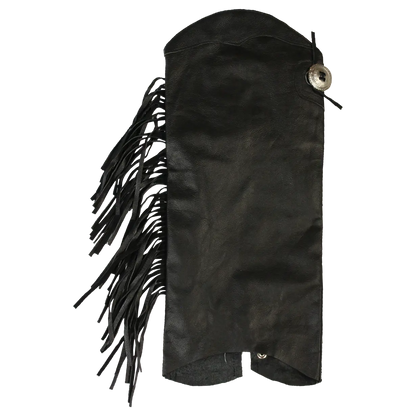 Demi-chaps en cuir avec franges latérales Open Road pour femmes
