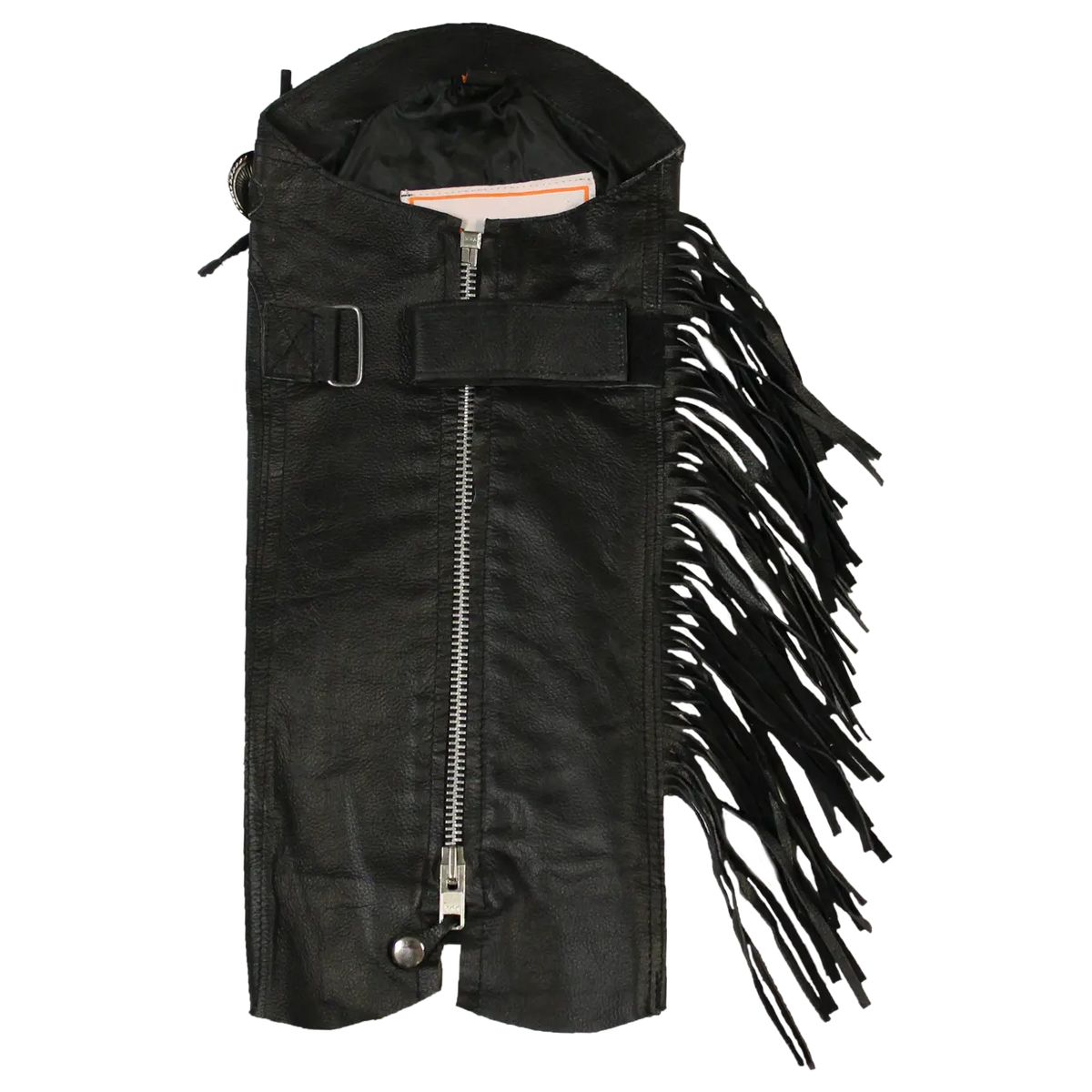 Demi-chaps en cuir avec franges latérales Open Road pour femmes