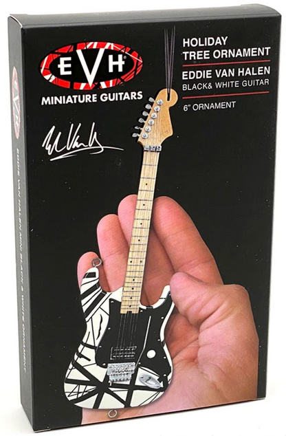EVH – « Franky » (blanc/noir) Ornement de Noël de 6 po
