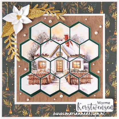 Matrice de découpe Marianne Design Craftables - Pixel Hexagon