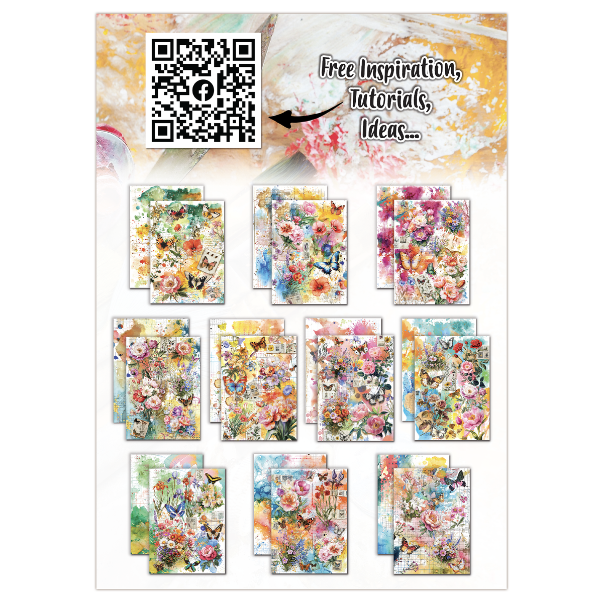 AALL and Create - A5 Design Paper - Colour Me Floral
