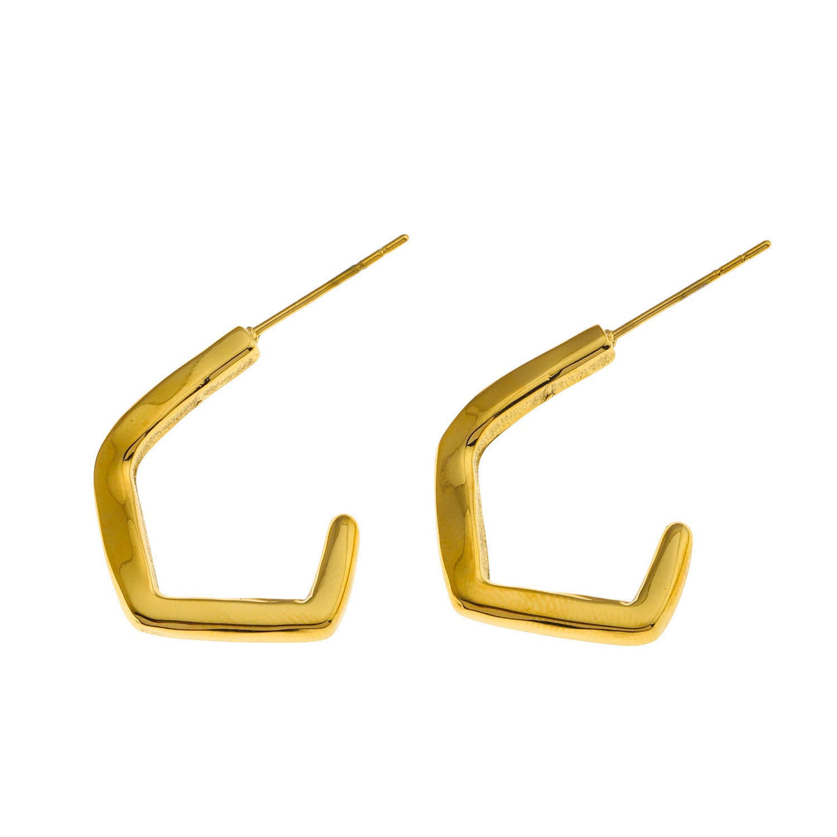 BOJANA : Boucles d'oreilles créoles géométriques « AM to PM »
